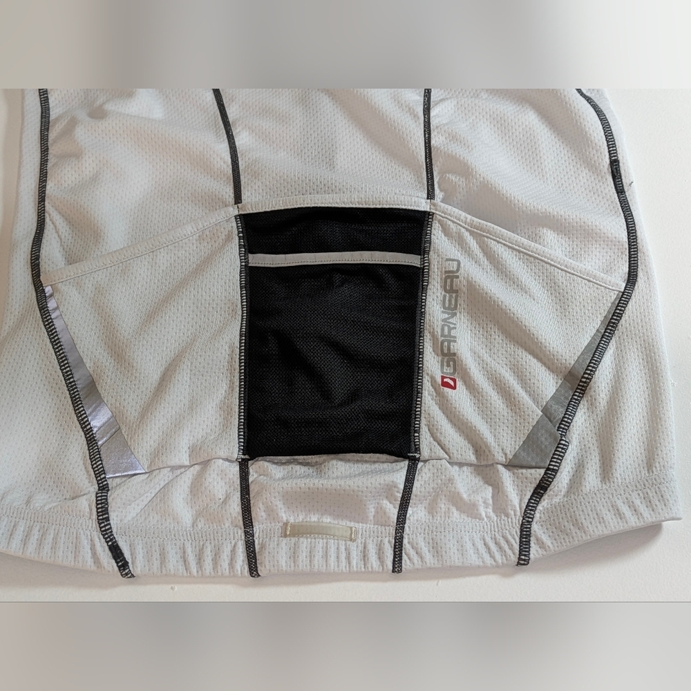 Louis Garneau Men's Cycle Jersey Size S White Black Shirt Full Zip Short Sleeve - Picture 9 of 15